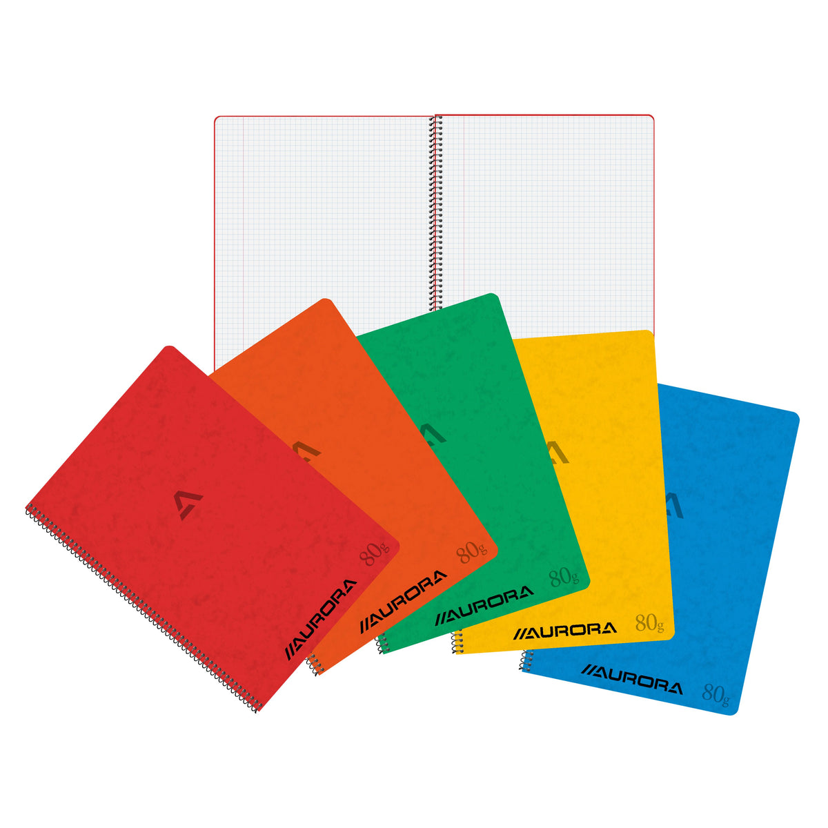 Aurora - Notizbuch A4 Diamant 5x5mm 120 Seiten 80gr sortiert | 10 Stück