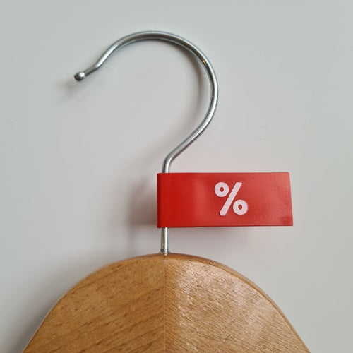 Klika - Label vaantje kunststof kleur rood %