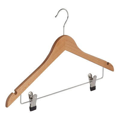 Klika – Blusen-/Hemd-Kleiderbügel, flache Klammern, 43 cm