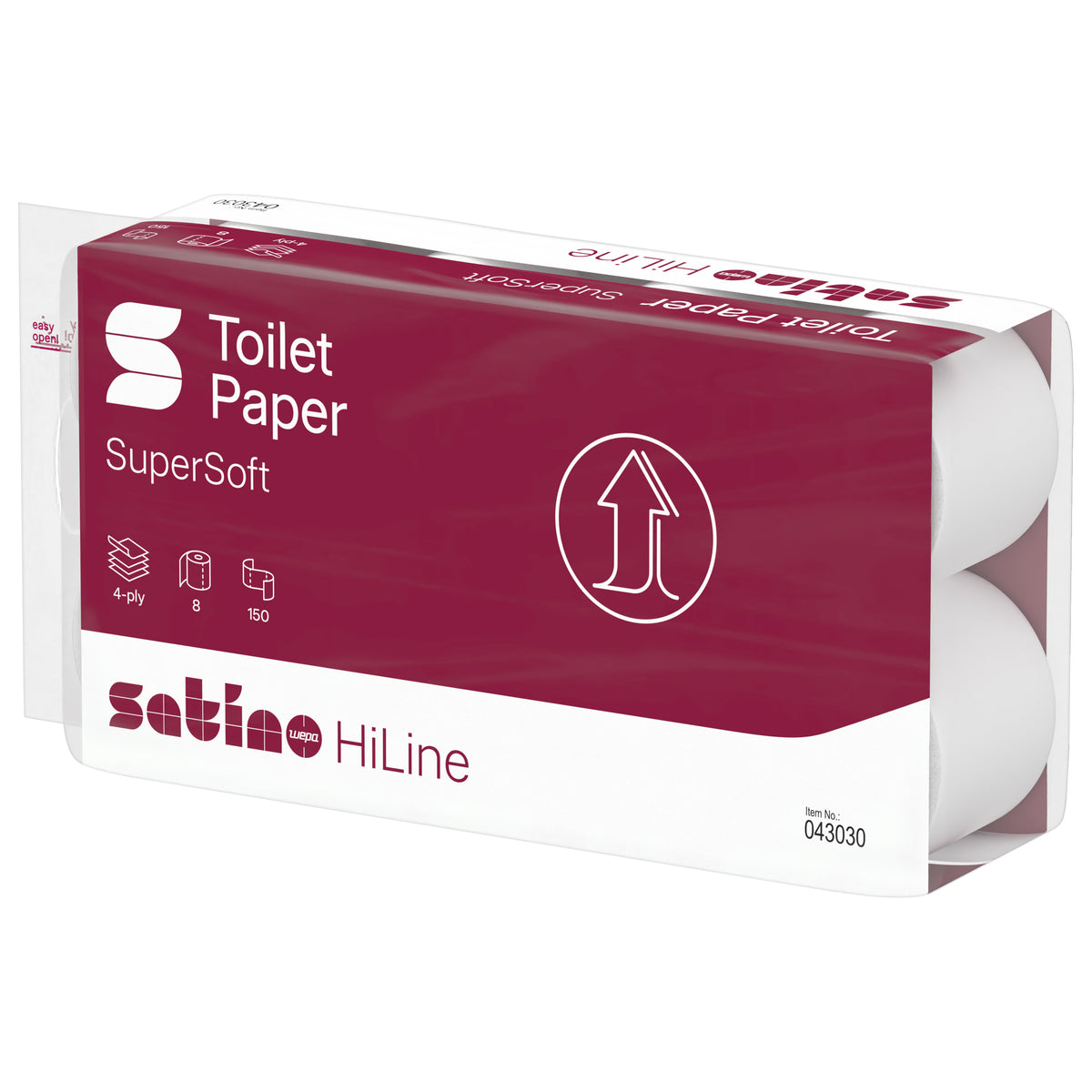 Satino von WEPA - Toilettenpapier Satino MT1 Prestige 4-lagig 150 Blatt weiß 043030
