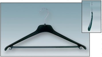 Klika - Kombi-Kleiderbügel 45 cm schwarz mit Hosenstange