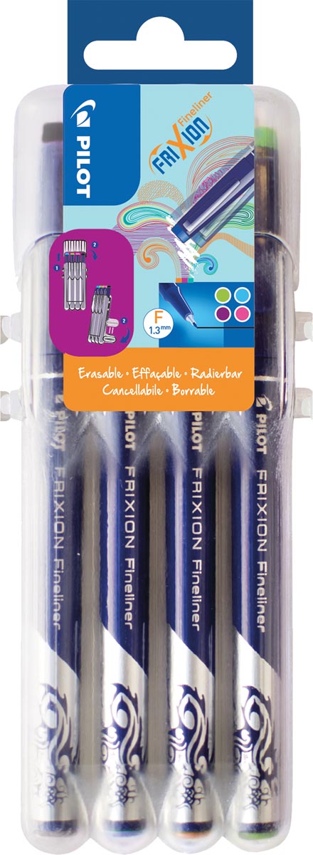 Pilot - Fineliner Frixion Fun, farblich sortiert, Set à 4 Stück