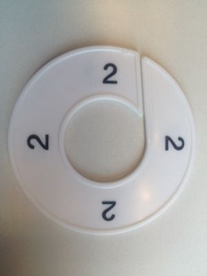 Klika - Maatring 9cm wit/zwart 2