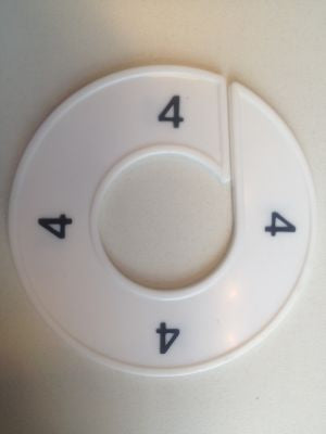 Klika - Maatring 9cm wit/zwart 4