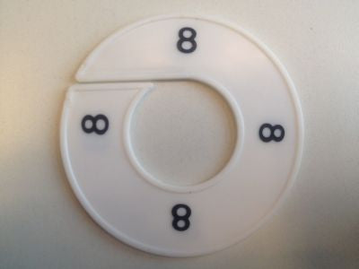 Klika - Maatring 9cm wit/zwart 8