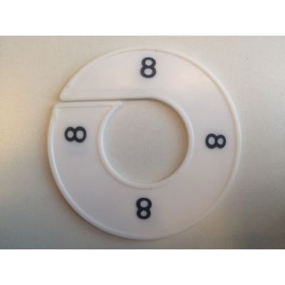 Klika - Maatring 9cm wit/zwart 8