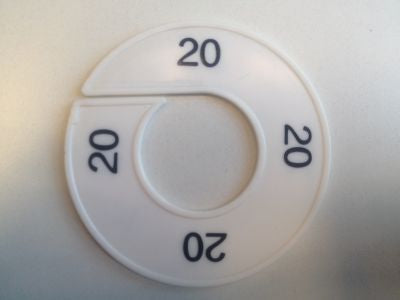 Klika - Maatring 9cm wit/zwart 20