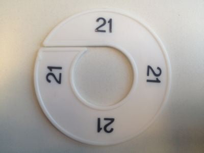 Klika - Maatring 9cm wit/zwart 21