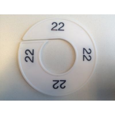 Klika - Maatring 9cm wit/zwart 22