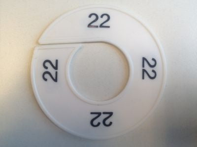 Klika - Maatring 9cm wit/zwart 22