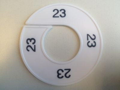 Klika - Maatring 9cm wit/zwart 23