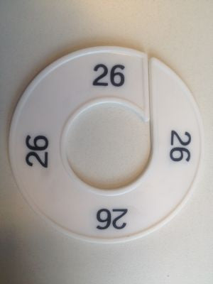 Klika - Maatring 9cm wit/zwart 26