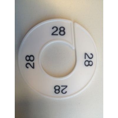 Klika - Maatring 9cm wit/zwart 28