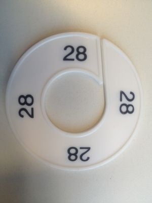 Klika - Maatring 9cm wit/zwart 28
