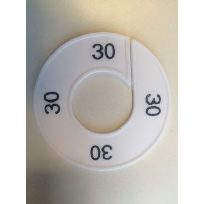 Klika - Maatring 9cm wit/zwart 30