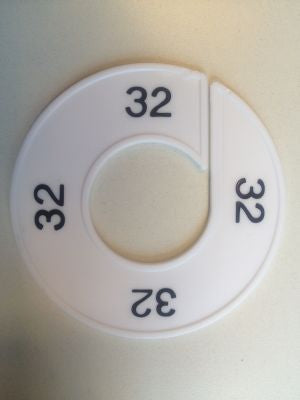 Klika - Maatring 9cm wit/zwart 32
