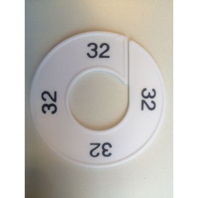 Klika - Maatring 9cm wit/zwart 32