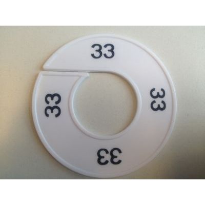 Klika - Maatring 9cm wit/zwart 33