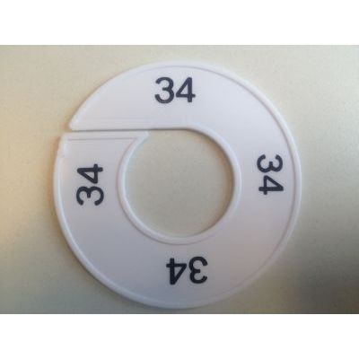 Klika - Maatring 9cm wit/zwart 34