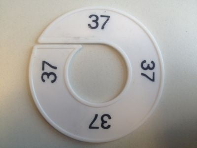 Klika - Maatring 9cm wit/zwart 37
