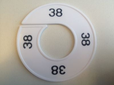 Klika - Maatring 9cm wit/zwart 38