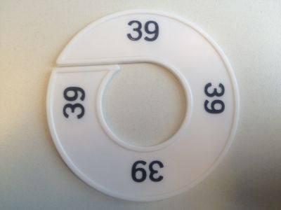 Klika - Maatring 9cm wit/zwart 39