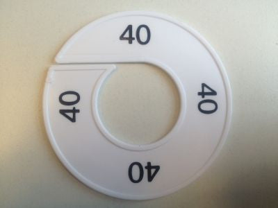 Klika - Maatring 9cm wit/zwart 40