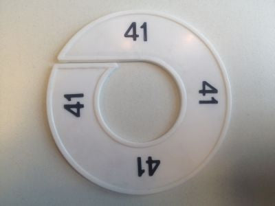 Klika - Maatring 9cm wit/zwart 41