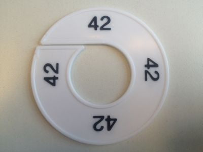 Klika - Maatring 9cm wit/zwart 42