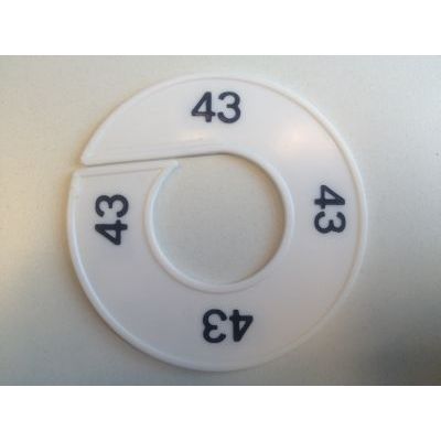 Klika - Maatring 9cm wit/zwart 43