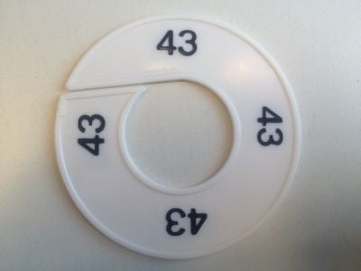 Klika - Maatring 9cm wit/zwart 43