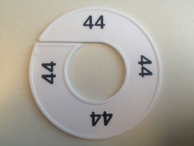 Klika - Maatring 9cm wit/zwart 44