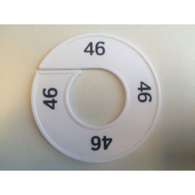 Klika - Maatring 9cm wit/zwart 46