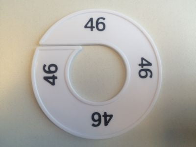 Klika - Maatring 9cm wit/zwart 46