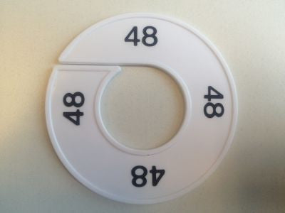 Klika - Maatring 9cm wit/zwart 48