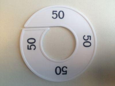 Klika - Maatring 9cm wit/zwart 50