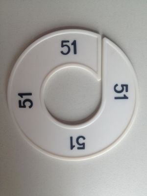 Klika - Maatring 9cm wit/zwart 51