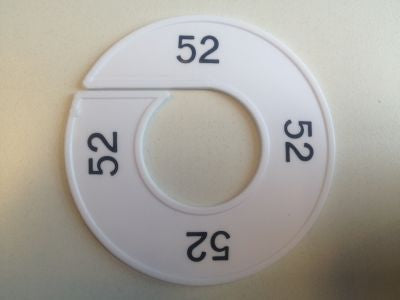 Klika - Maatring 9cm wit/zwart 52