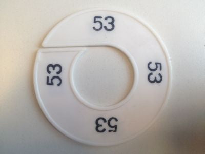 Klika - Maatring 9cm wit/zwart 53
