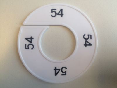 Klika - Maatring 9cm wit/zwart 54