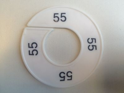 Klika - Maatring 9cm wit/zwart 55