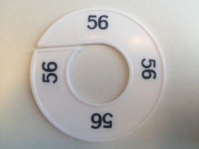 Klika - Maatring 9cm wit/zwart 56