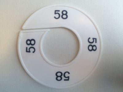 Klika - Maatring 9cm wit/zwart 58