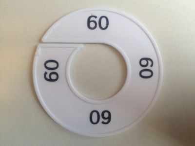 Klika - Maatring 9cm wit/zwart 60