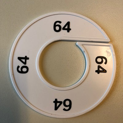 Klika - Maatring 9cm wit/zwart 64