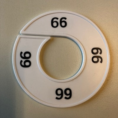 Klika - Maatring 9cm wit/zwart 66