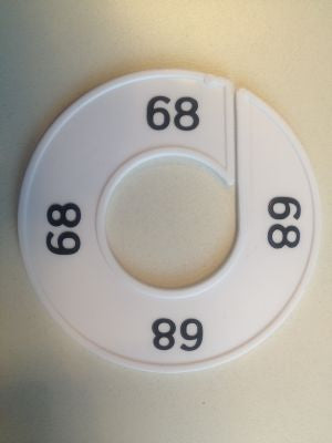 Klika - Maatring 9cm wit/zwart 68