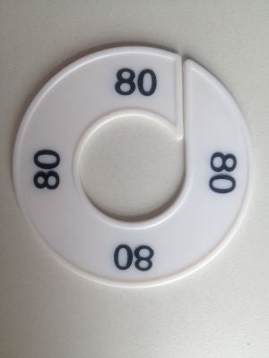 Klika - Maatring 9cm wit/zwart 80