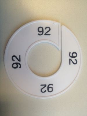 Klika - Maatring 9cm wit/zwart 92