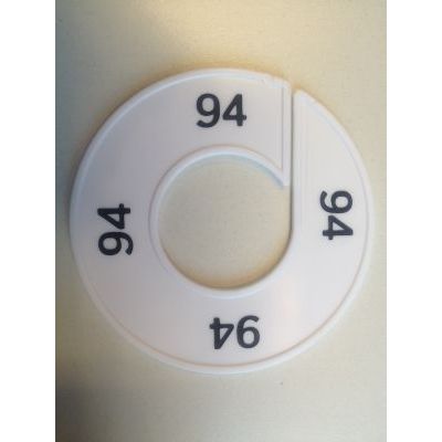 Klika - Maatring 9cm wit/zwart 94